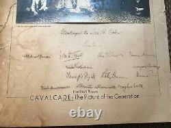 Affiche Signée Cavalcade Cast Clive Brook Una O'connor 1933 Film Rare