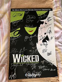 Affiche Signée De Touring Cast Of Wicked 2012
