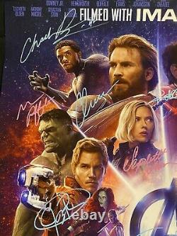 Affiche Signée Par Avengers Infinity War Cast Stan Lee & Chadwick Boseman Auto Coa