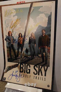 Affiche Signée Série Tv Big Sky Deadly Trails Jensen Ackles 13x19 + Coa