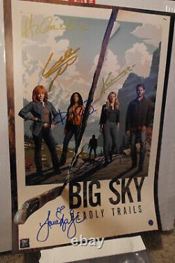 Affiche Signée Série Tv Big Sky Deadly Trails Jensen Ackles 13x19 + Coa