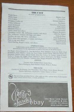 Affiche de film Broadway RENT signée par la distribution avec carte de fenêtre au théâtre Nederlander pour la comédie musicale.