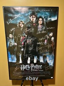 Affiche de film Harry Potter signée par tout le casting avec COA!