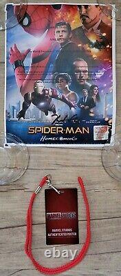 Affiche de film originale 27x40 signée par Tom Holland/Distribution de Spiderman: Homecoming avec certificat d'authenticité