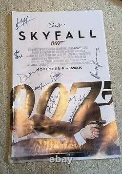 Affiche de film originale signée par le casting de James Bond 007 SKYFALL COA AUTHENTIQUE