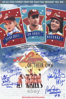 Affiche de film signée par le casting de A League Of Their Own 11x17 (11 autos & 10 INS) - Certificat d'authenticité SS