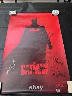 Affiche de film signée par le casting de Batman, première rare, COA autographe