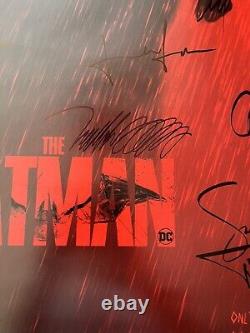 Affiche de film signée par le casting de Batman, première rare, COA autographe