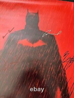 Affiche de film signée par le casting de Batman, première rare, COA autographe