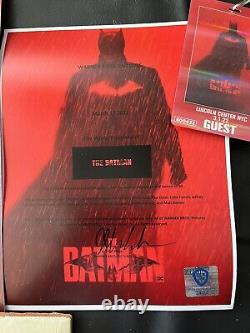 Affiche de film signée par le casting de Batman, première rare, COA autographe