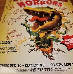Affiche de la distribution signée de LITTLE SHOP OF HORRORS Broadway 2003 au théâtre GOLDEN GATE