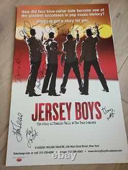 Affiche dédicacée de la distribution originale de JERSEY BOYS à Broadway avec Christian Hoff et John Lloyd Young