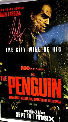 Affiche dédicacée de la série télévisée Le Pingouin avec Colin Farrell 11x17 + COA