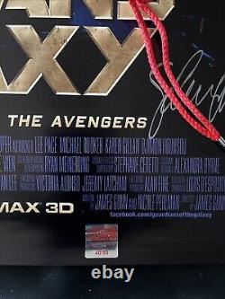 Affiche du film Les Gardiens de la Galaxie avec signature du casting, badge COA rare, Avengers