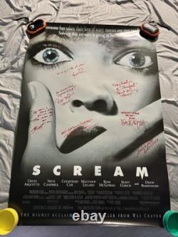 Affiche du film Scream 1996 27x40 Original SS, Signée par le casting X7 Lillard, Ulrich COA