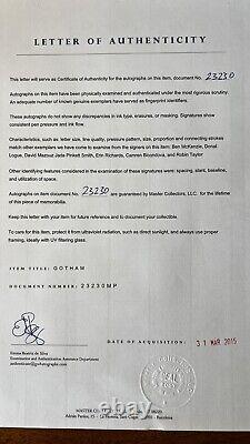 Affiche encadrée 11X17 signée par 8 acteurs de Gotham McKenzie Pinkett-Smith avec certificat d'authenticité et lettre d'authenticité