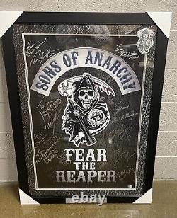 Affiche encadrée de Sons Of Anarchy signée par le casting, avec certificat d'authenticité Beckett, personnalisée pour Sean