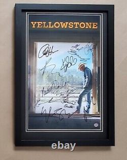 Affiche signée du casting de la saison 1 de Yellowstone, photo autographiée, collection COA 11x17