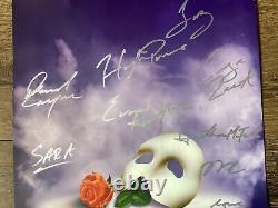 Affiche signée du casting vintage de Phantom Of The Opera 14X21 Musical MAJESTIC THEATRE