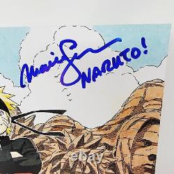 Affiche signée par la distribution de Naruto : Maile Flanagan, Kurama, Might Guy, Anime Beckett, format 12x18.