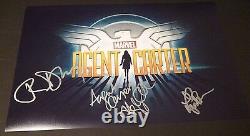 Agent Carter Cast(x3) Authentic Hand-signé Hayley Atwell 11x17 Photo (proof)