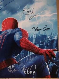 Amazing Spider-man 2 Casting Signé 27x40 Original Ds 1 Feuille Affiche Marvel Loa