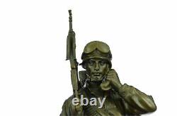 American Soldier Hot Cast Signé Original Masterpiece Bronze Sculpture Deal Nr