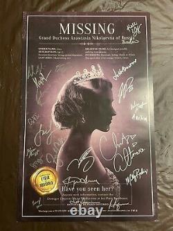 Anastasie Broadway Full Cast Signed Edition Limitée Affiche D'anniversaire 2018
