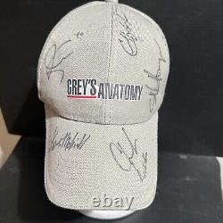 Anatomie de Grey signée par 11 chapeau casquette autographe gris ajustable taille unique ABC TV