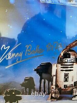 Authentique Star Wars Empire Frappe Retour Cast Affiche De Film Autographe Signée