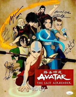 Avatar Dernier Airbender Cast X5 Signé 11x14 Authentic Autographied Photo Jsa Coa