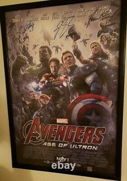 Avengers Age Of Ultron Cast Signed (18) Premiere Movie Poster 40x27 Holo Coa