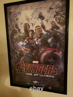 Avengers Age Of Ultron Cast Signed (18) Premiere Movie Poster 40x27 Holo Coa