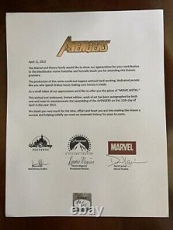 Avengers Film Metal Art Signé Par Le Cast Seulement 25 Jamais Produit Rare