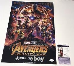 Avengers Infinity War Cast X3 Signé 12x18 Photo En Personne Autographe Jsa Coa