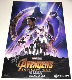 Avengers Infinity War Cast X4 Signé 12x18 Photo En Person Autographe Jsa Coa