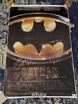 Batman 1989 Signé Affiche 24x36 Signatures Réelles Par Michael Keaton Cast