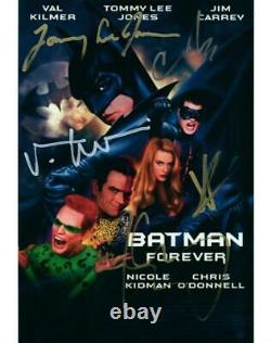 Batman Forever Cast Val Kilmer +4 Autographié 8x10 Photo Signée Photo Et Coa