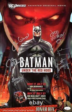 Batman Under The Red Hood Cast Signé Autographié 11x17 Affiche 8 Autos Timm Jsa