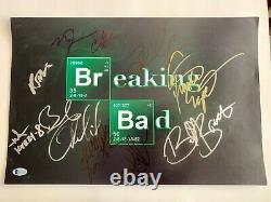 Breaking Bad Cast Signé X 11 12x18 Affiche Dédicacée Odenkirk Ritter Giancarlo