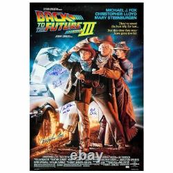 C'est Michael J. Fox Et Cast Autographié Retour À L'avenir Partie III 27x40 Affiche