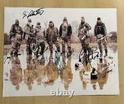 CAST DE L'ÉMISSION DUCK DYNASTY PHOTO SIGNEE À LA MAIN 8.5x11 AUTOGRAFIEE WILLIE ROBERTSON COA