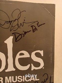 Carte D'affiche Signée Vintage 1990 Cmol Les Miserables Original Broadway Cast