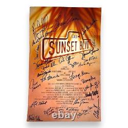 Carte de fenêtre rare de la distribution originale de LA de Sunset Blvd avec Glen Close, soirée d'ouverture signée