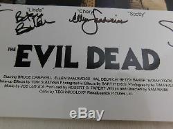 Cast A Signé Le Evil Dead Classique De Film D'horreur Photo Bruce Campbell Autograph