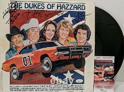 Cast Of Dukes Of Hazzard X 3 Signé Autograph Lp Cover Record Jsa Bo Daisy Luke