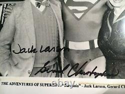 Cast Superman Tv (3) Signé 8x10 Noel Neill, Jack Larson, Gerard Christopher