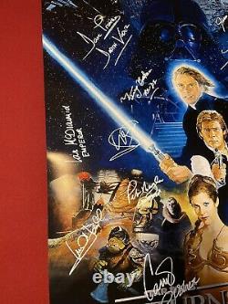 Casting Signé Star Wars Movie Poster Return Of The Jedi Poster! Mark Hamill ++