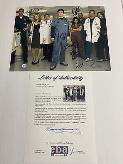 Casting de Scrubs signé 11x14 Braff Faison Chalke autographe PSA COA Rare Full LOA