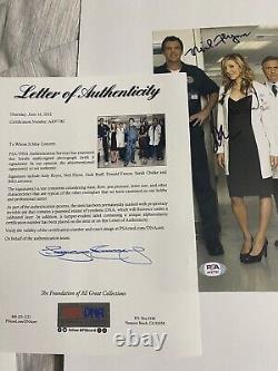 Casting de Scrubs signé 11x14 Braff Faison Chalke autographe PSA COA Rare Full LOA